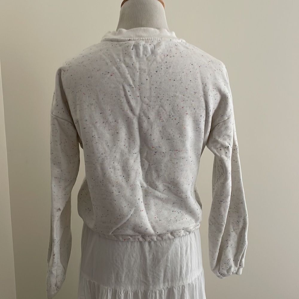 Speckle crop sweatshirt with drawstring waist by Vylette size XS - Picture 3 of 8